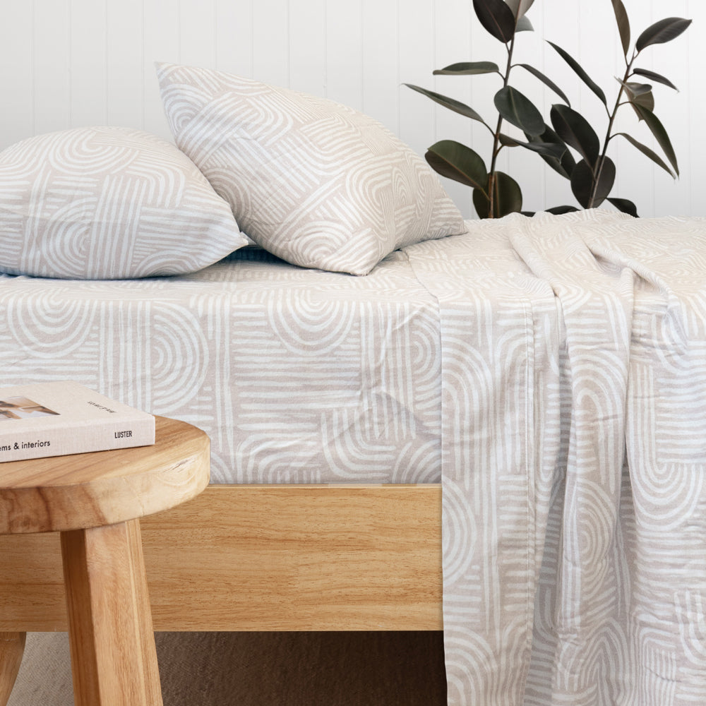 Bambury Bowie Flannelette Sheet Set | My Linen