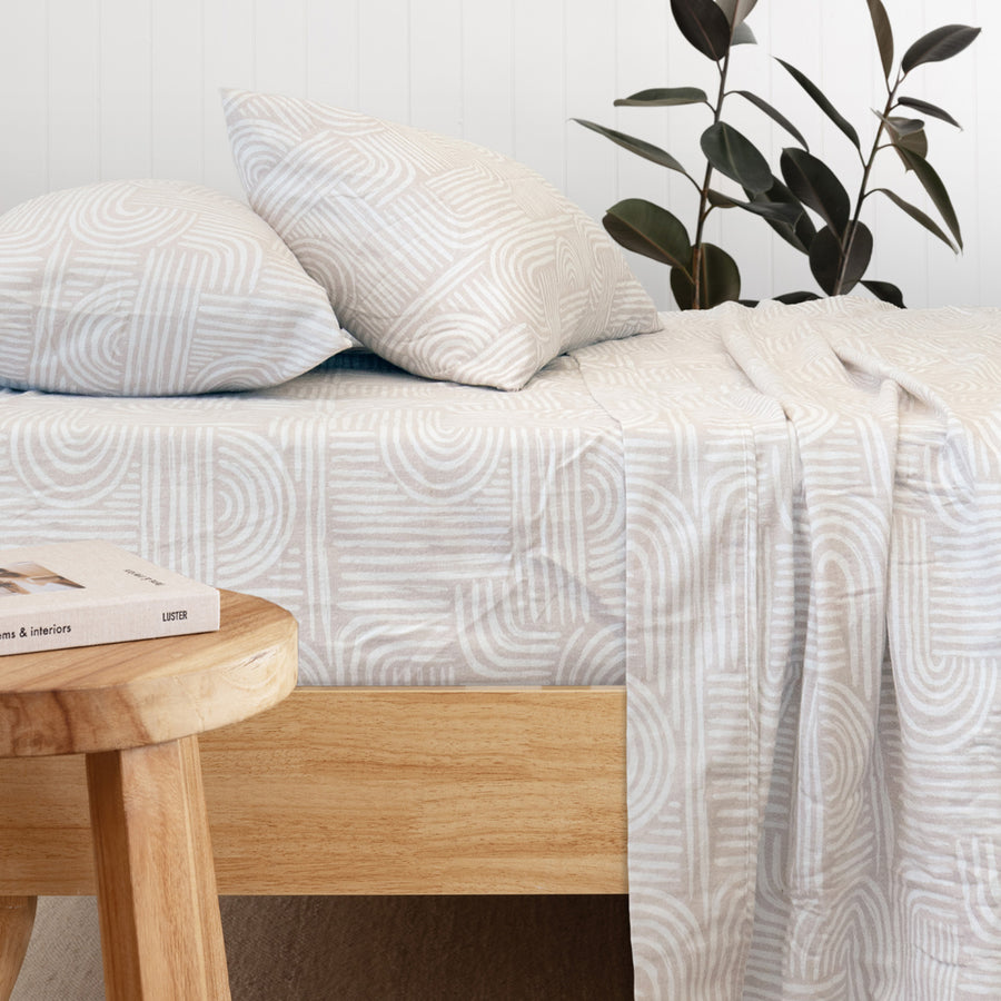 Bambury Bowie Flannelette Sheet Set | My Linen