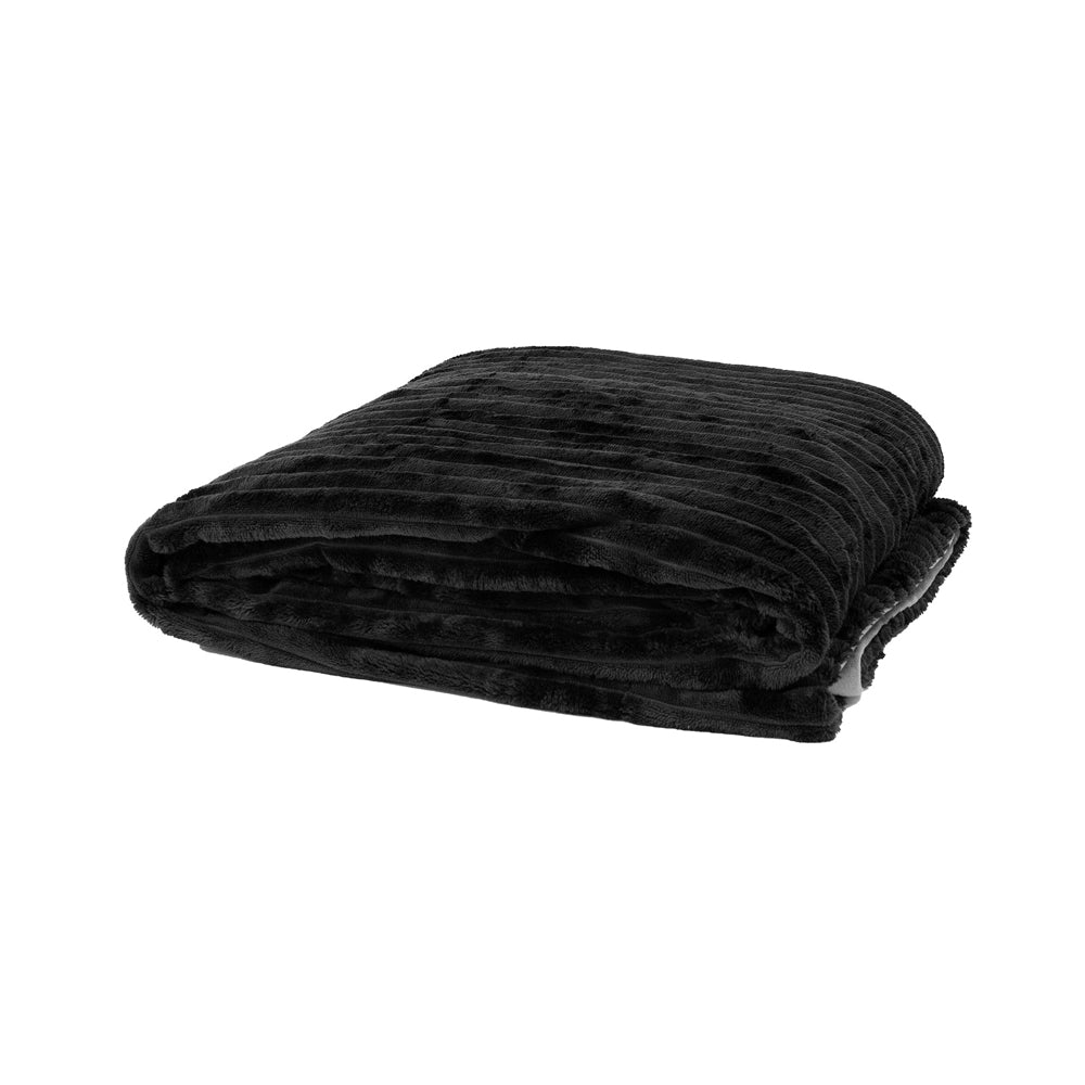 Bambury Channel Charcoal Throw | My Linen