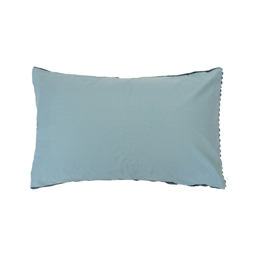 Bambury Channel Petrol Pillowcase Reverse | My Linen