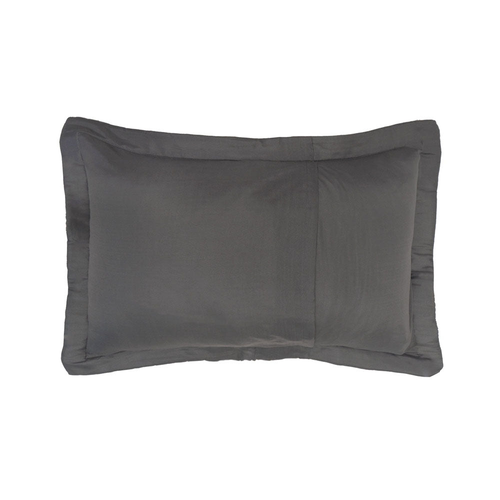 Bambury Flinders Pebble Charcoal Set Pillowcase Reverse | My Linen
