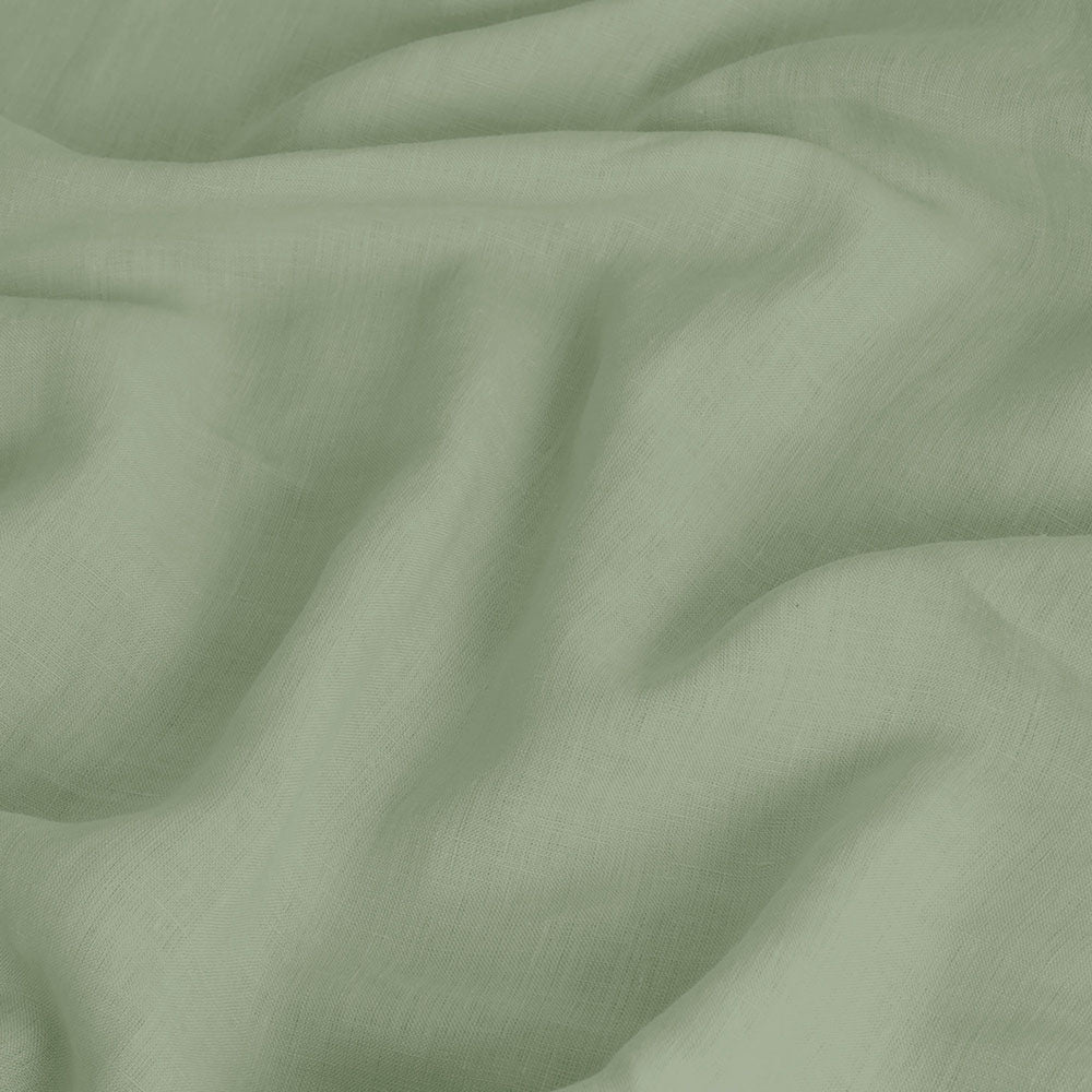 Bambury 100% Linen Sage Sheet Set Detail | My Linen
