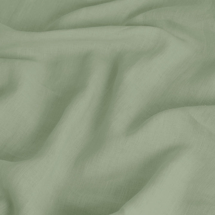 Bambury 100% Linen Sage Sheet Set Detail | My Linen
