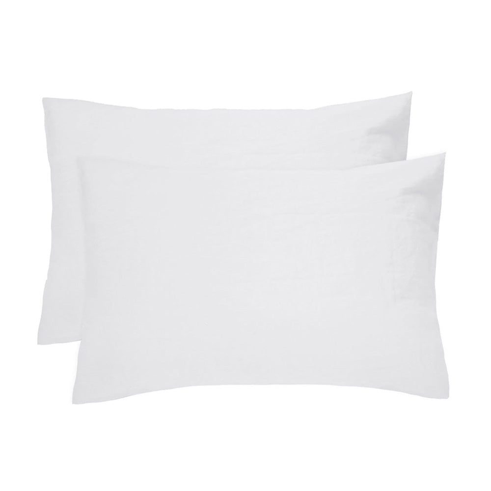 Bambury 100% Linen White Sheet Set Pillowcase | My Linen