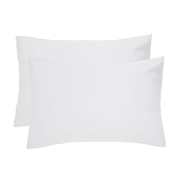 Bambury 100% Linen White Sheet Set Pillowcase | My Linen