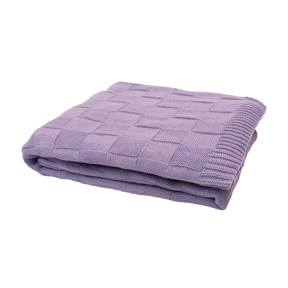 Bambury Solomon Lilac Throw Folded | My Linen