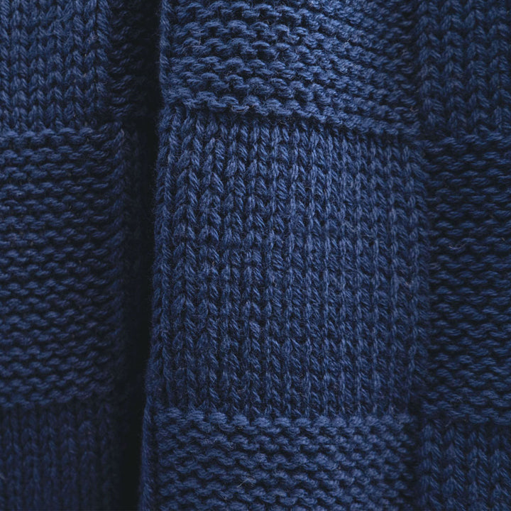 Bambury Solomon Navy Throw Detail | My Linen