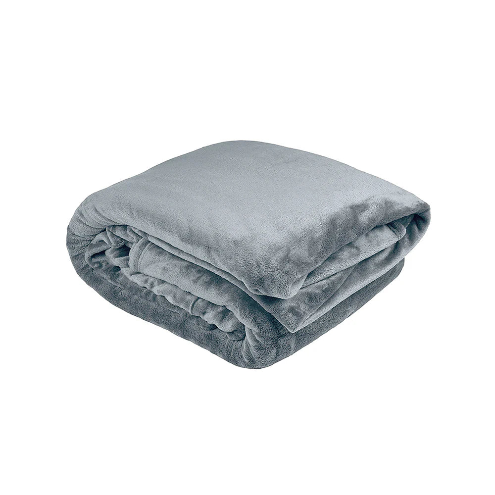 Bambury Ultraplush Steel Blue Blanket | My Linen