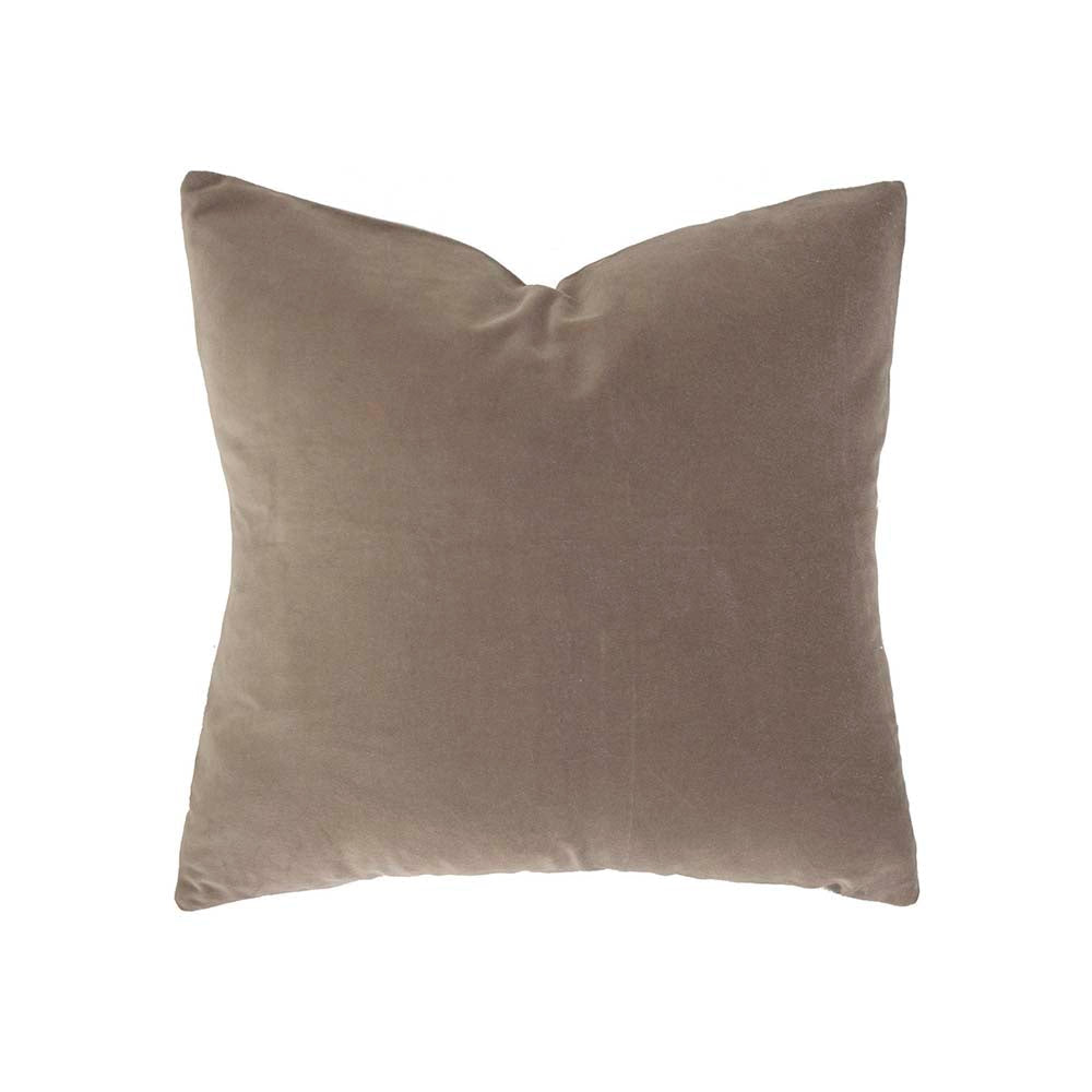 Velvet Almond Square Filled Cushion