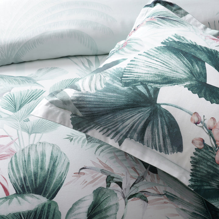 Bianca Abbey Green Quilt Cover Set Detail | My Linen