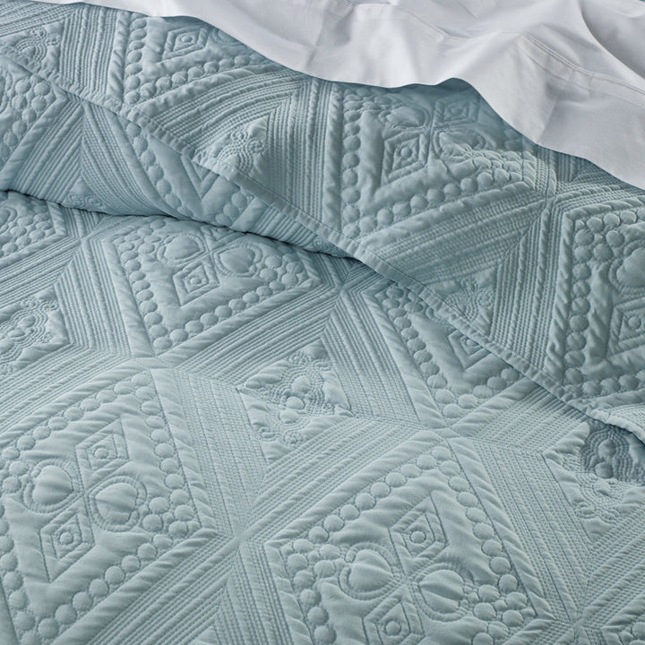 Aspen Sky Blue Bedspread Set | Double Bed