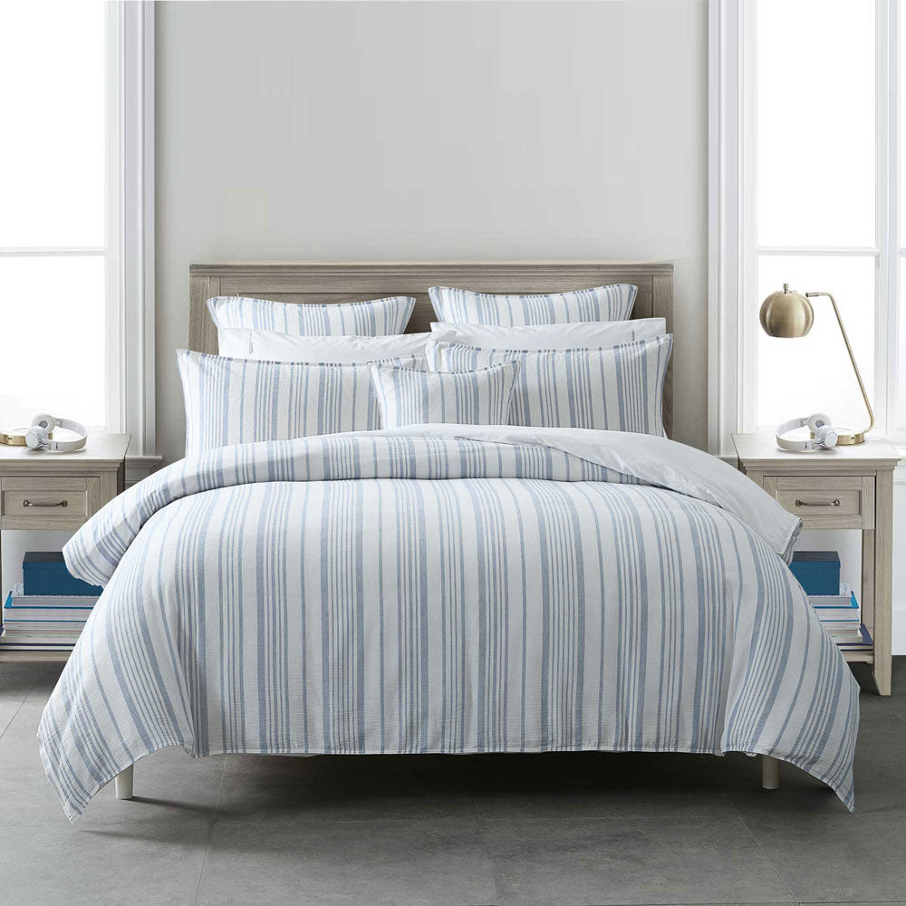 Cayman Blue Quilt Cover Set | Queen Bed