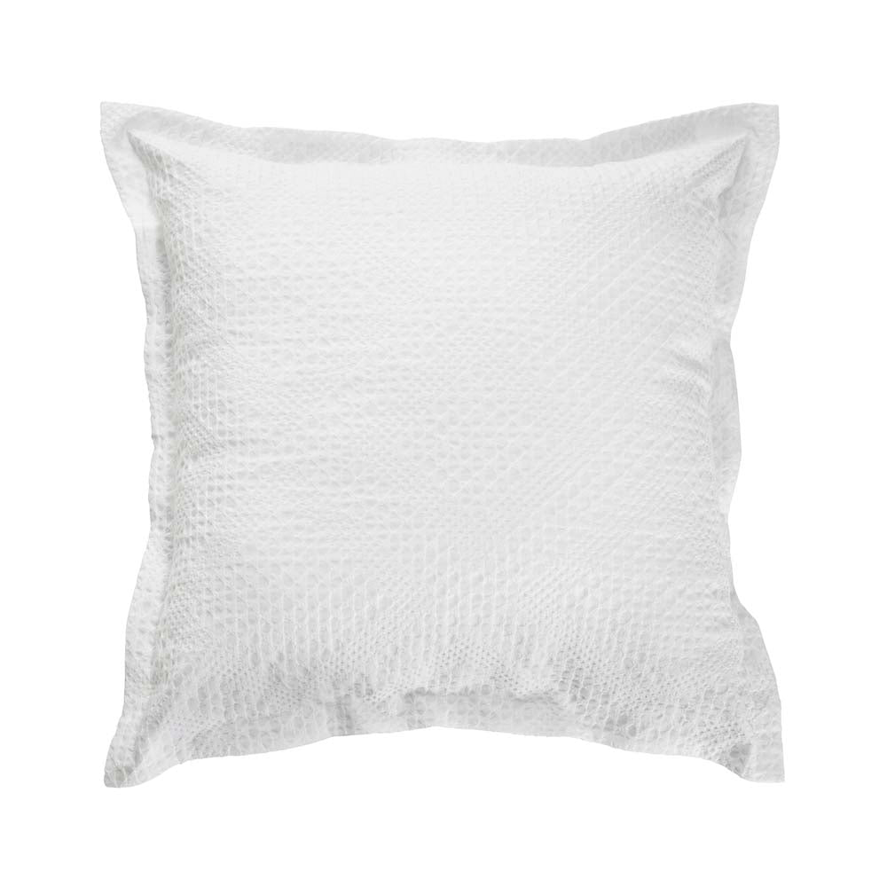 Colca White Square Filled Cushion