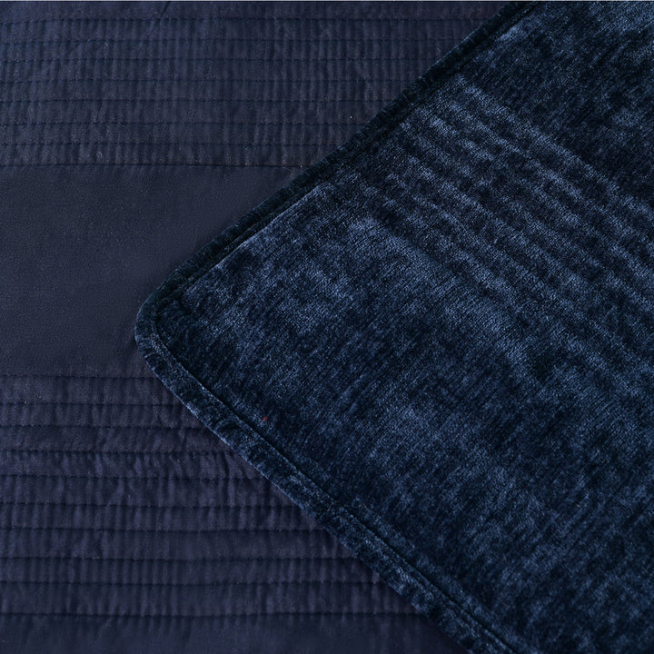 Bianca Cyrano Indigo Coverlet Set Reverse | My Linen