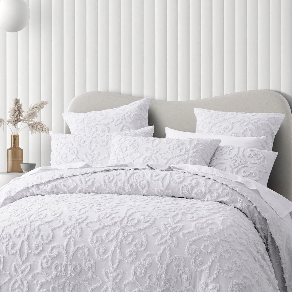 Ella White European Pillowcase