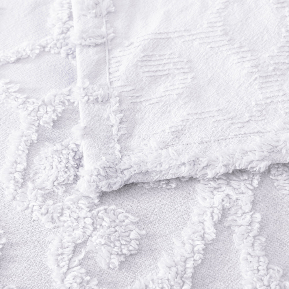 Ella White Bedspread Set | Queen Bed