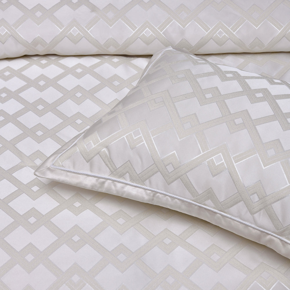 Bianca Firenze Pearl White 6pc Comforter Set Detail | My Linen