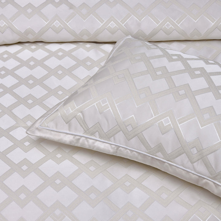 Bianca Firenze Pearl White 6pc Comforter Set Detail | My Linen