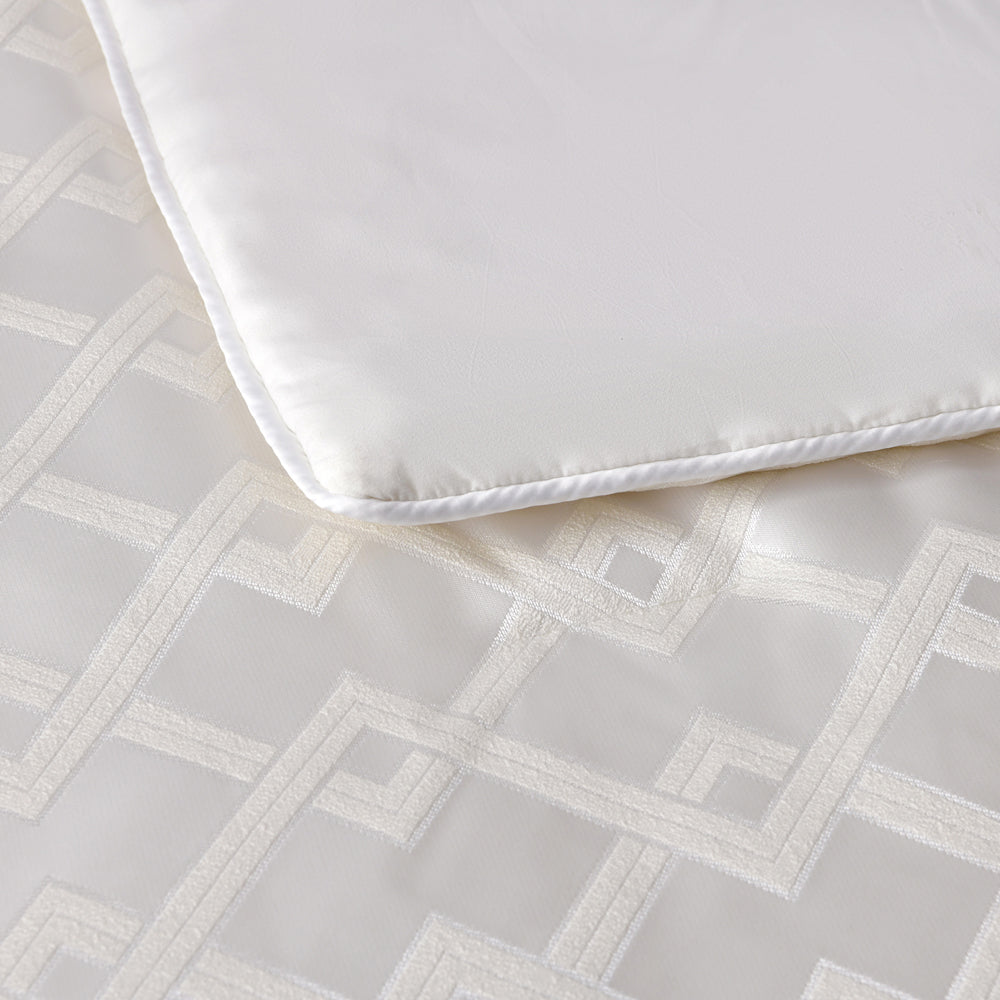 Bianca Firenze Pearl White 6pc Comforter Set Reverse | My Linen
