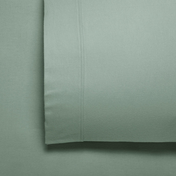 Fletcher Cotton Flannelette Sheet Set Sage | Single 50cm Bed