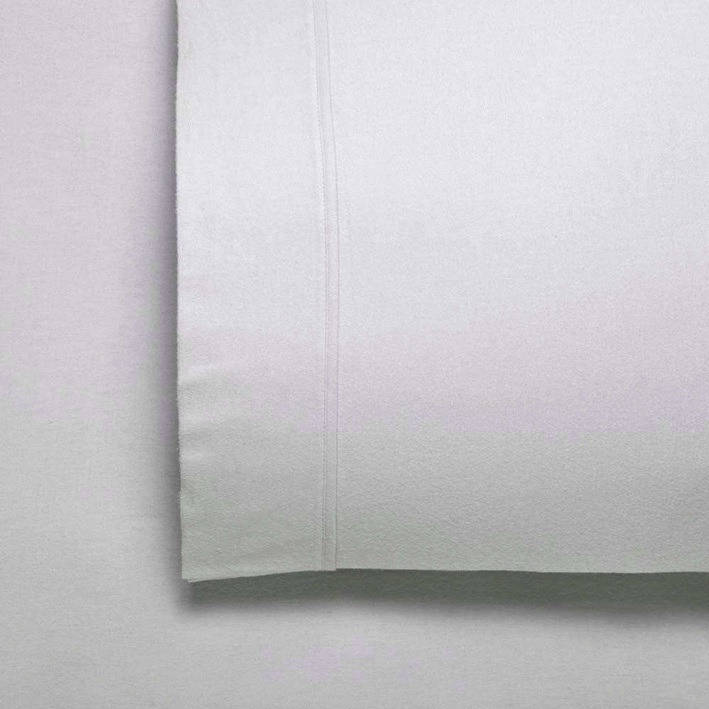 Fletcher Cotton Flannelette Sheet Set Silver | Super King 50cm Bed