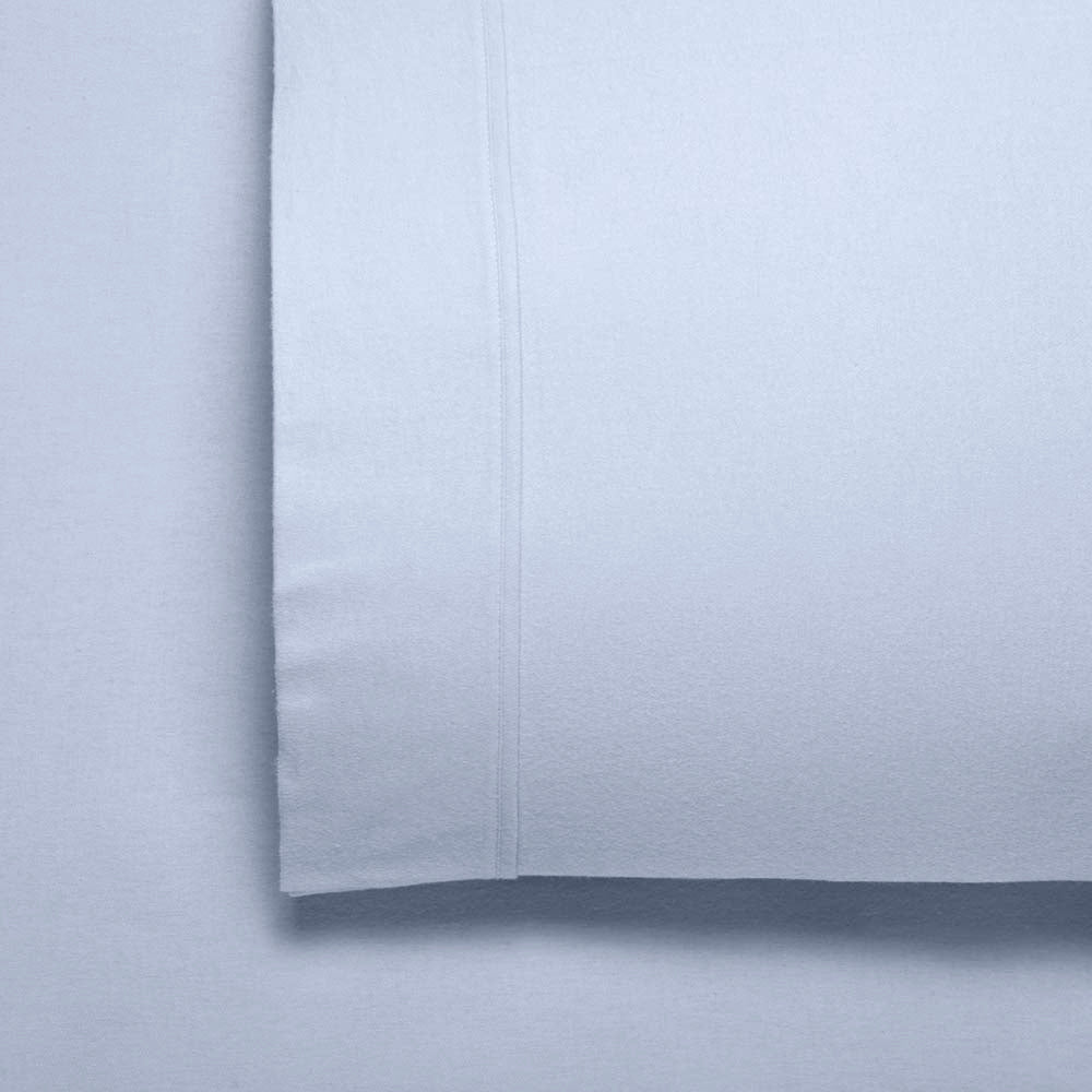 Fletcher Cotton Flannelette Sheet Set Steel Blue | Queen 50cm Bed