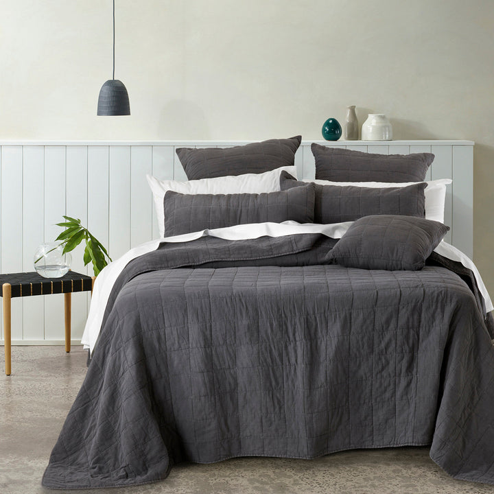 Geraldton Coal Coverlet Set | Single / Double Bed