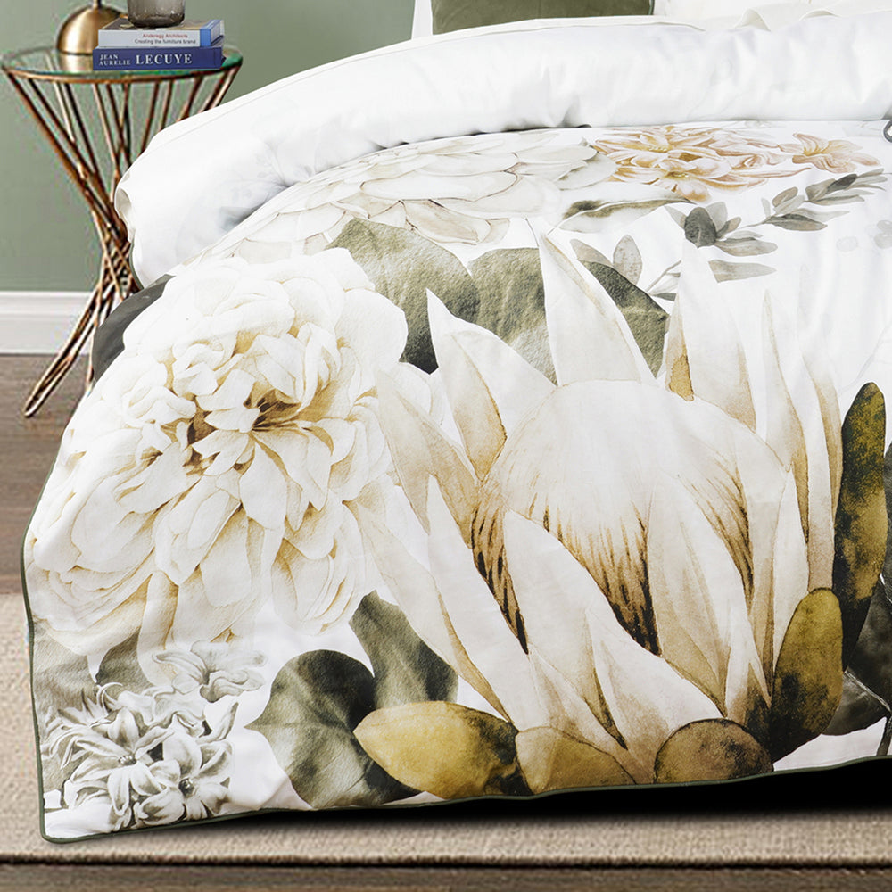Giselle White Quilt Cover Set | Queen Bed