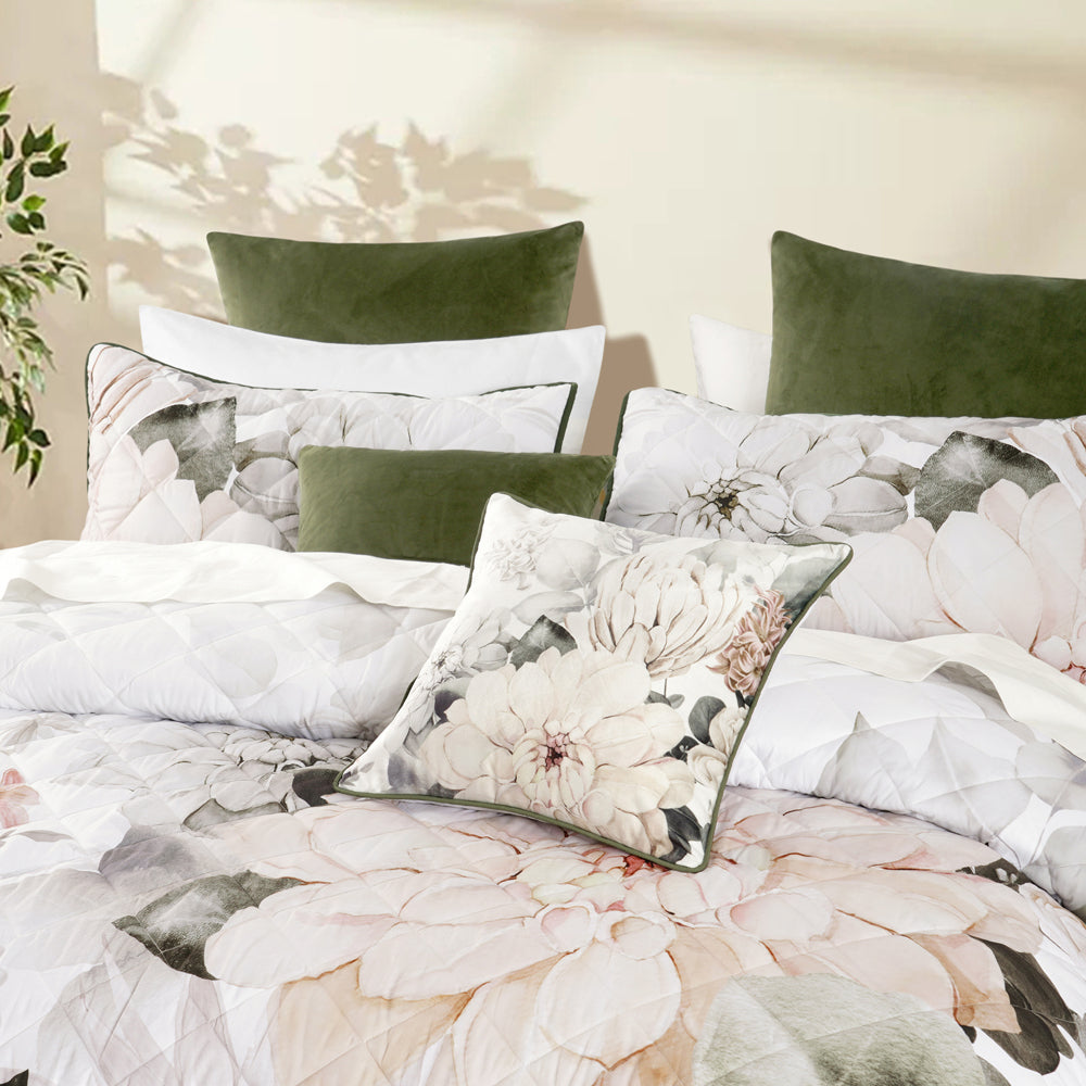 Bianca Giselle White Coverlet Set Closeup | My Linen