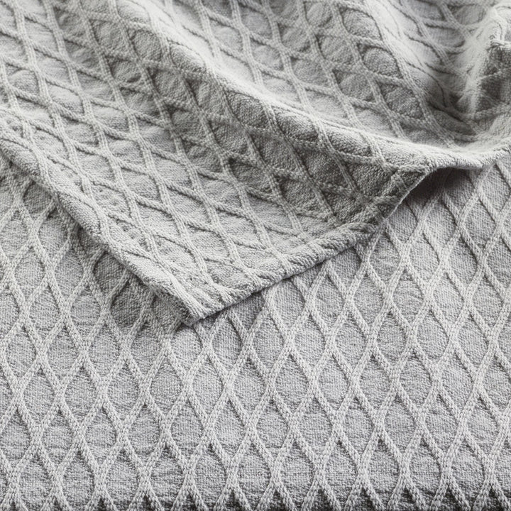 Gosford Silver 100% Cotton Blanket  | Queen / King Bed