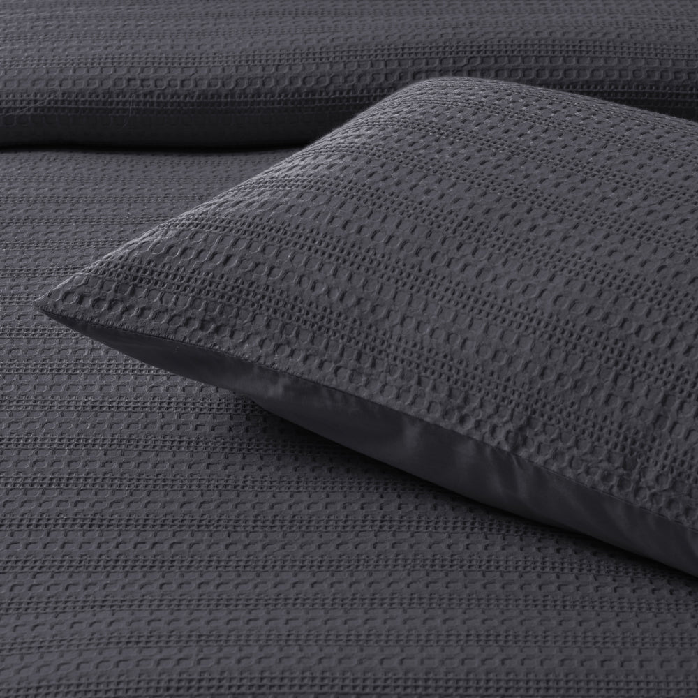 Bianca Kahlani Charcoal Quilt Cover Set Detail | My Linen