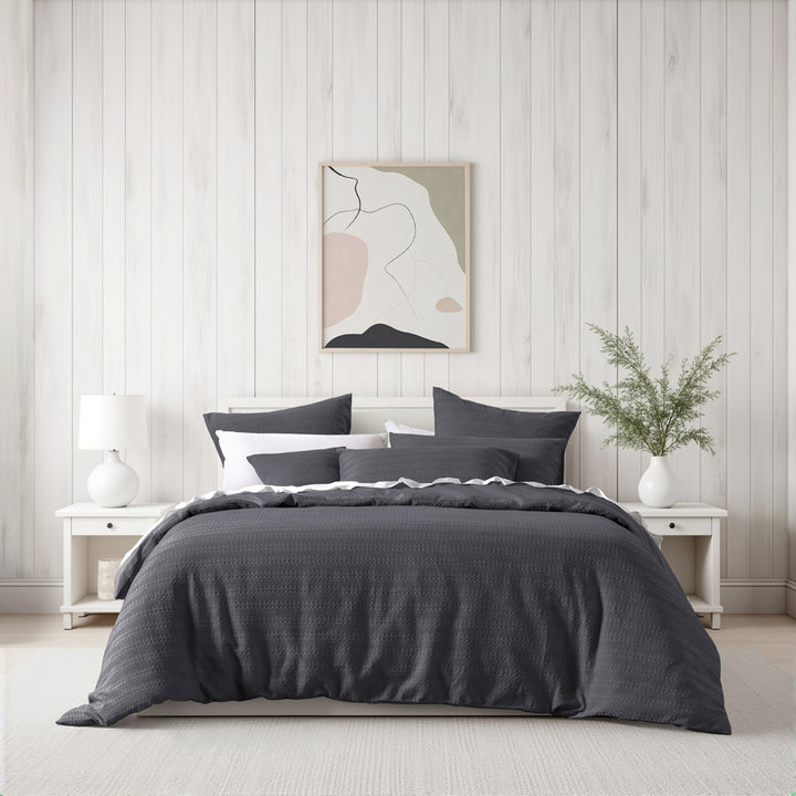 Bianca Kahlani Charcoal Quilt Cover Set | My Linen