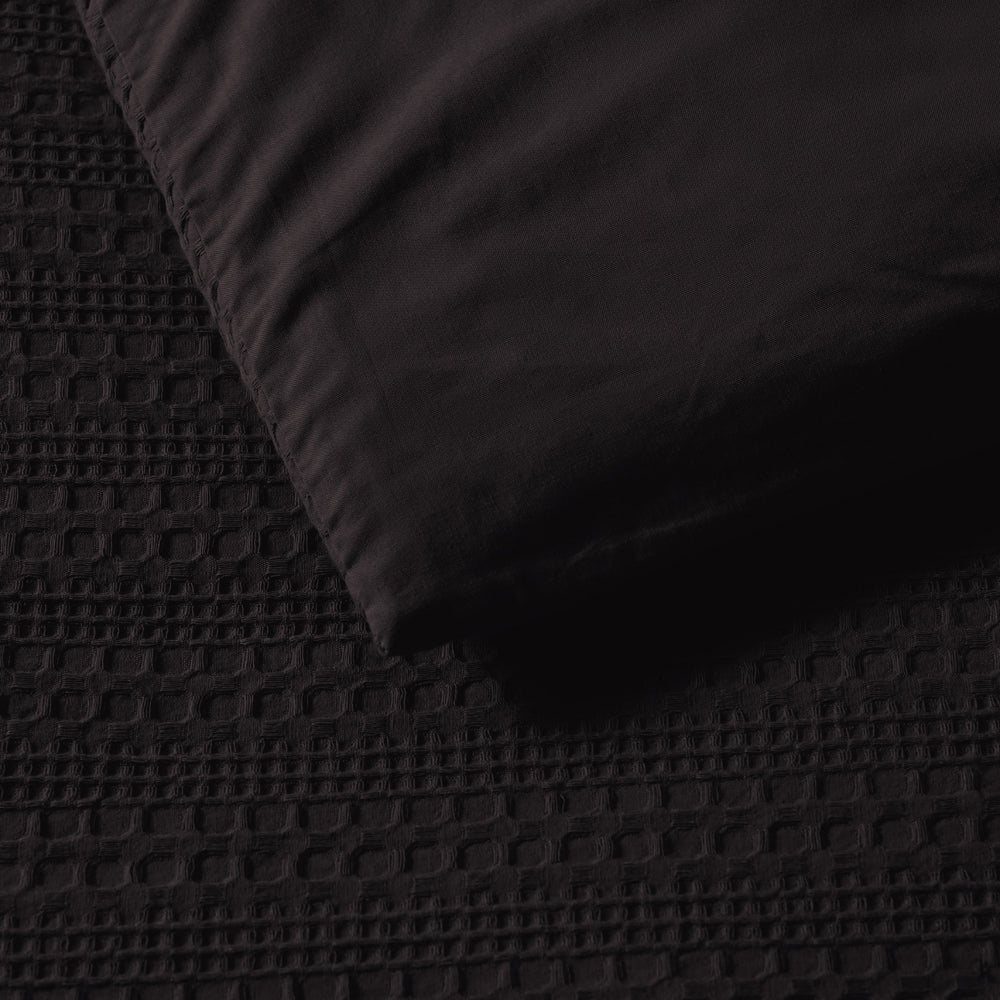 Bianca Kahlani Chocolate Quilt Cover Set Reverse | My Linen