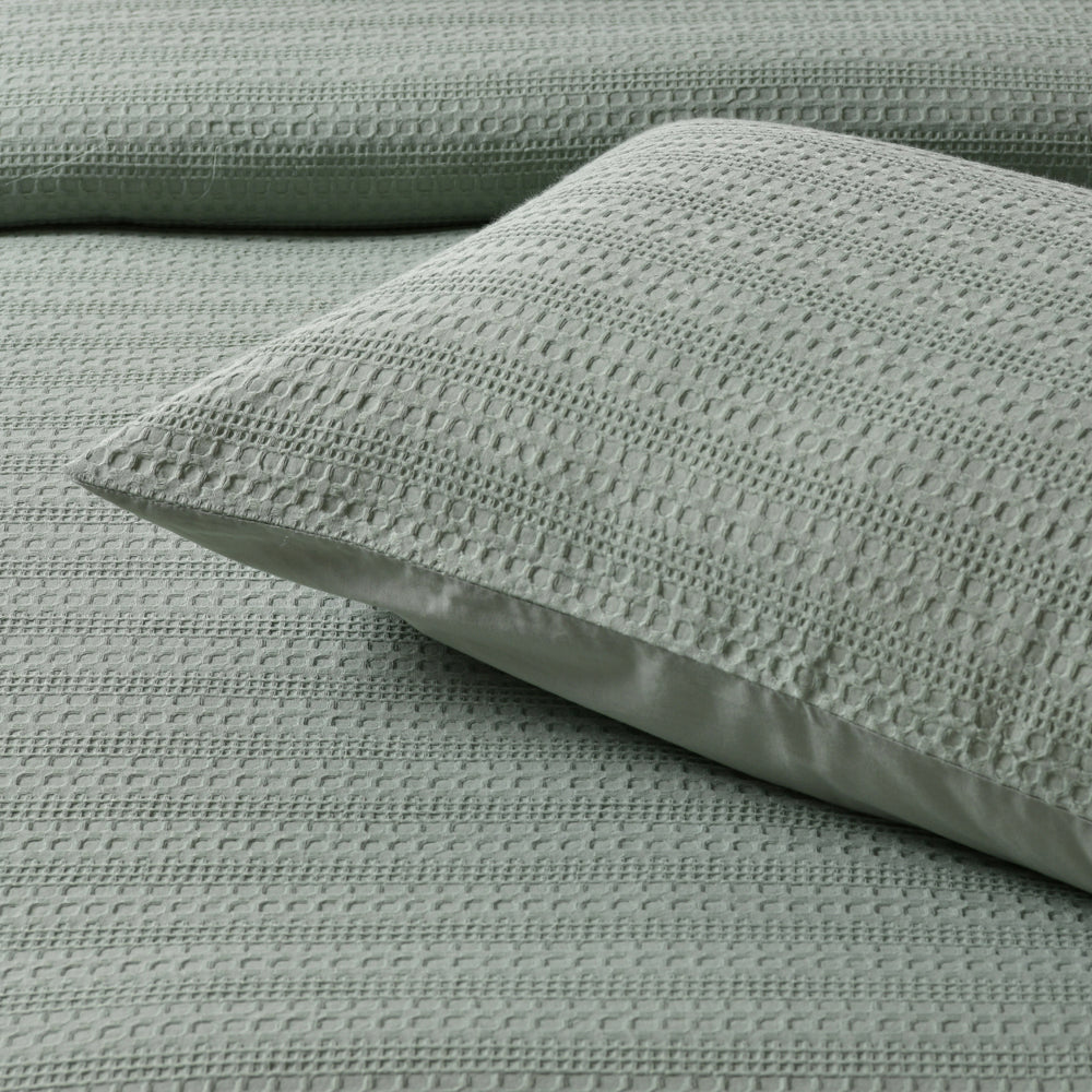 Bianca Kahlani Sage Quilt Cover Set Detail | My Linen