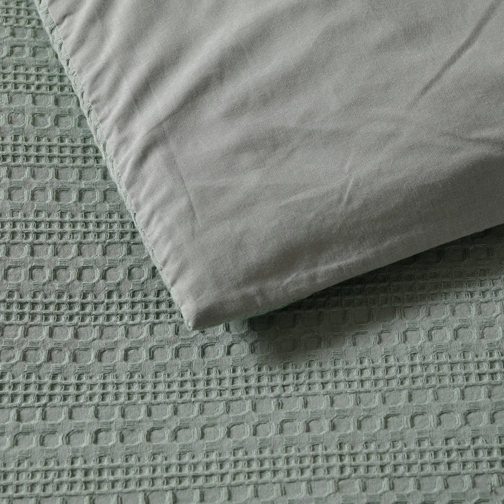 Bianca Kahlani Sage Quilt Cover Set Reverse | My Linen