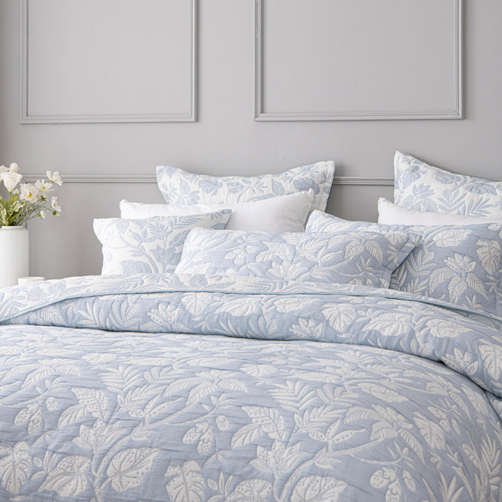 Bianca Laurieton White Bedspread Set Closeup | My Linen