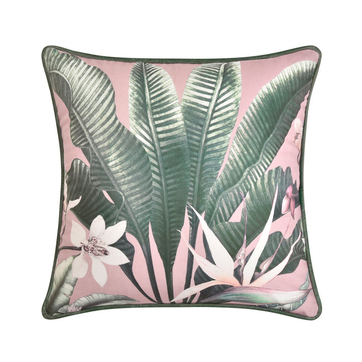 Mika Green Square Filled Cushion