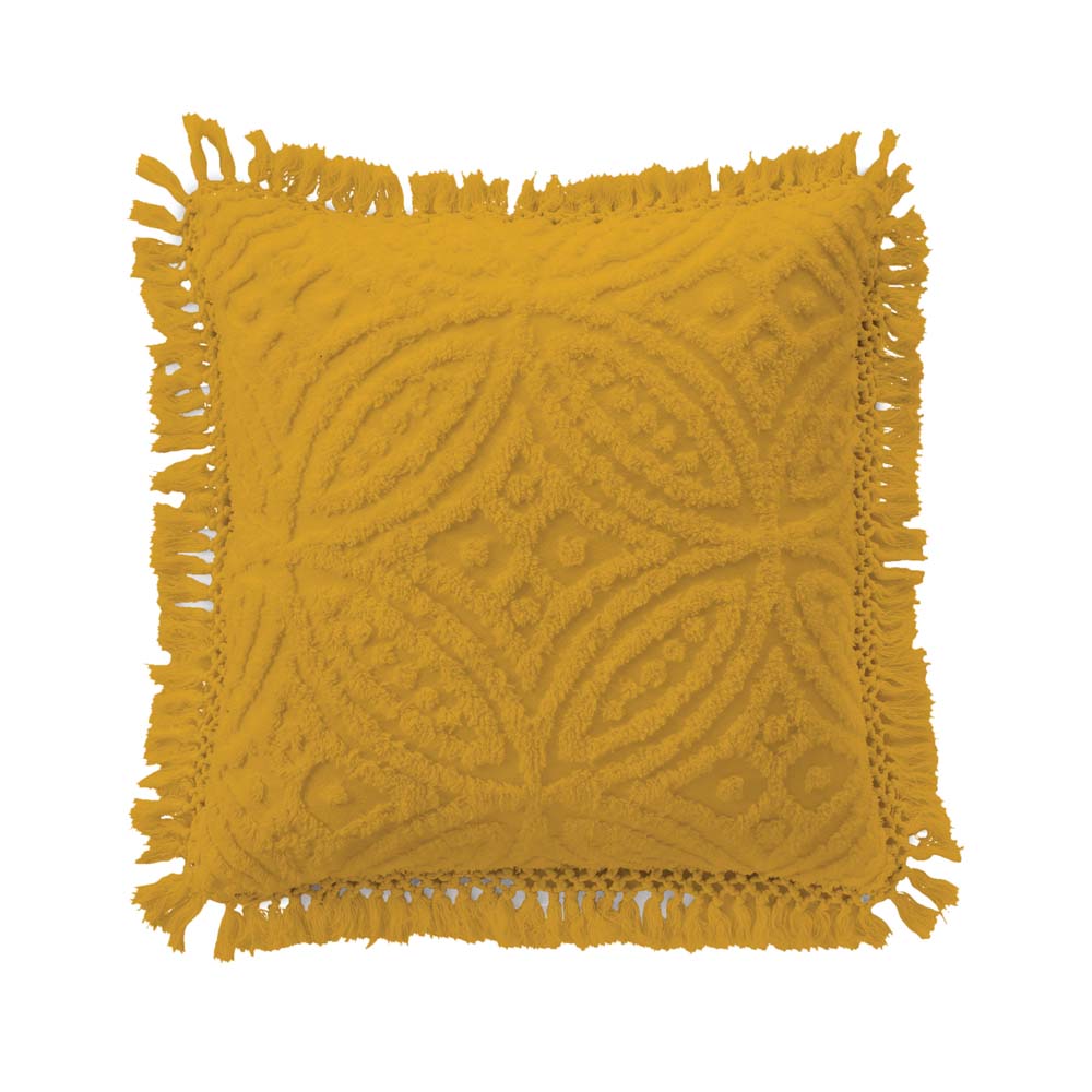 Savannah Mustard Square Filled Cushion