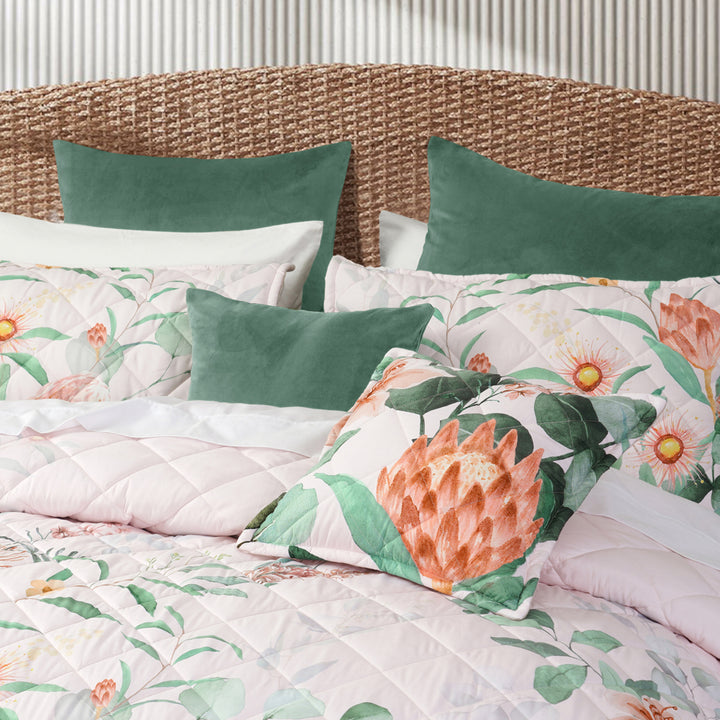 Bianca Sidney Blush Bedspread Set Closeup | My Linen