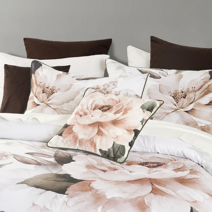 Bianca Somerset White Quilt Cover Set Closeup | My Linen