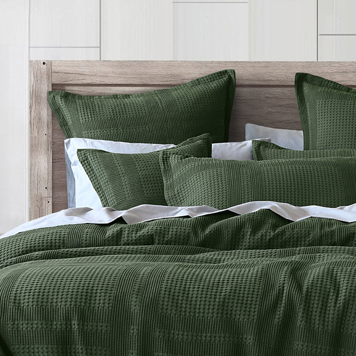 Sussex Forest Green Quilt Cover Set | Queen Bed