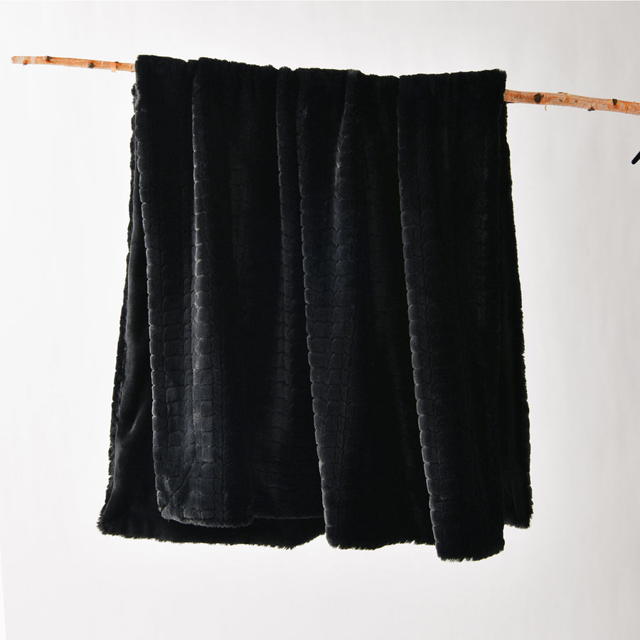 Bianca Tambar Black Throw | My Linen