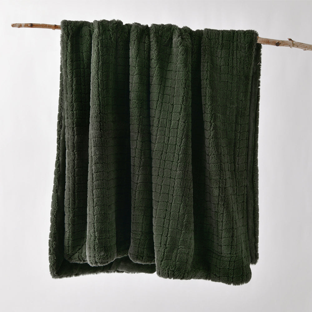 Bianca Tambar Forest Green Throw | My Linen