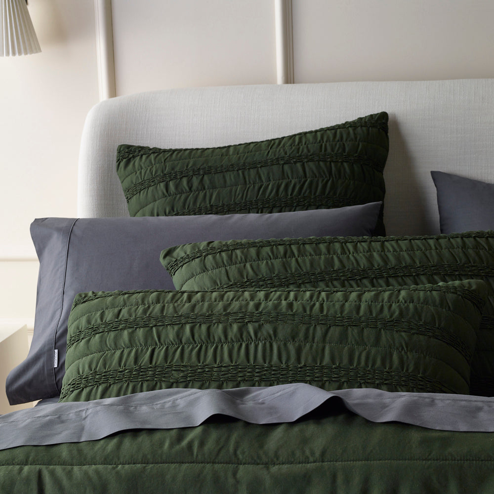 Vienna Green Bedspread Set | Queen Bed