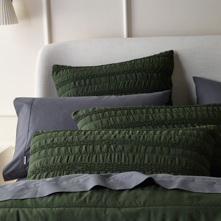 Vienna Green Bedspread Set | Queen Bed