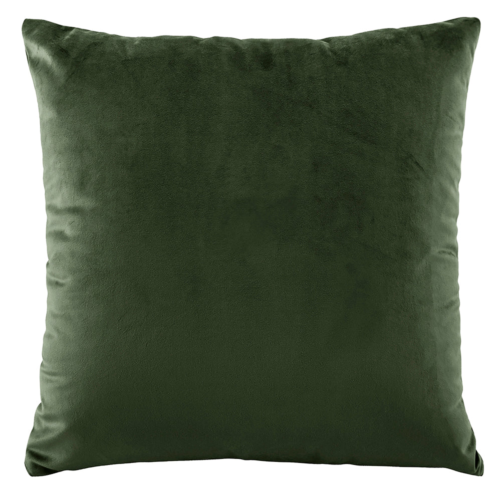 Vivid Forest Green Velvet European Pillowcase