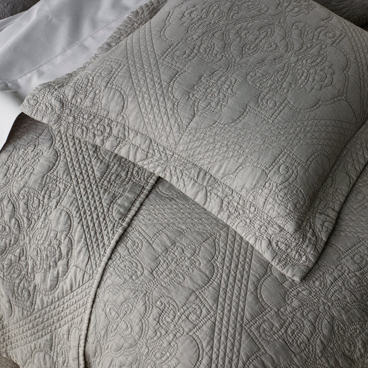 Zaria Taupe Bedspread Set | Queen Bed