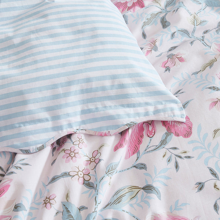 Editas Garden Blush Pink Quilt Cover Set | Queen Bed