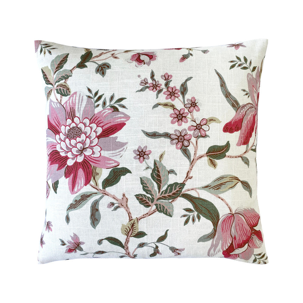 Editas Garden Blush Pink Square Filled Cushion