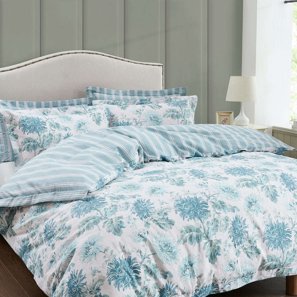 Maryam Hedgerow Green Quilt Cover Set | Double Bed